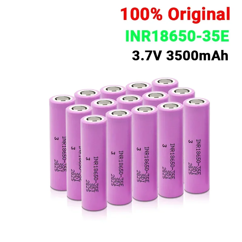 Original 18650 3500mAh lithium battery with high capacity 10A discharge INR1860-35E 3.7v rechargeable battery+free shipping