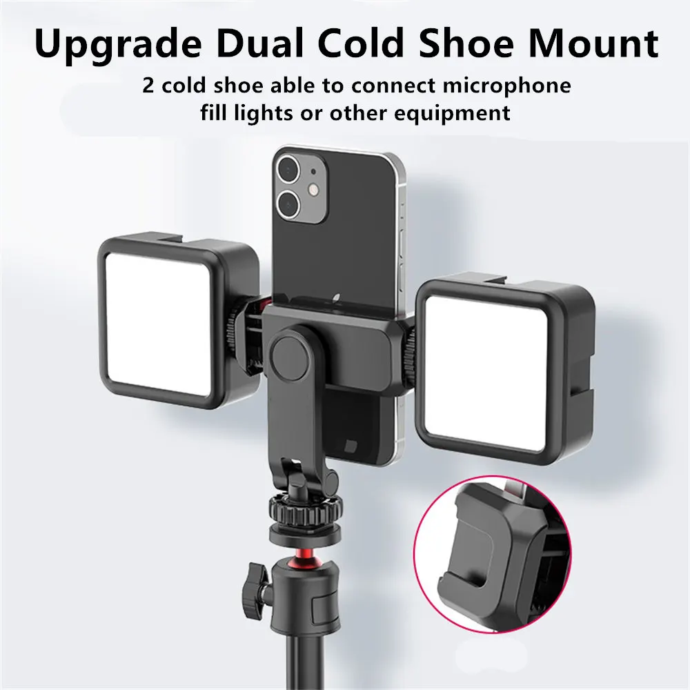 UURIG ST-06S Vertical Shooting Phone Mount Holder DSLR Camera Monitor Mount Tripod Mount Clamp for Smartphone Vlog Shooting