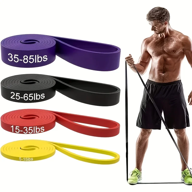 

1 шт. сверхмощная высокоэластичная лента для упражнений | Штабелируемая конструкция, несколько уровней сопротивления для домашнего спортзала, пилатеса, идеально подходит для начинающих