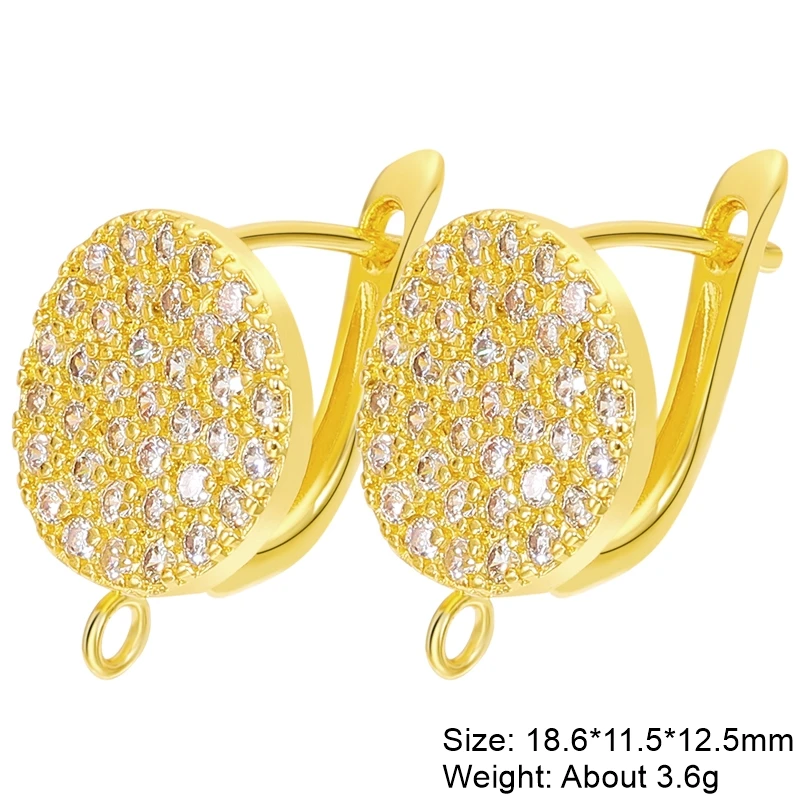 Juya DIY Edlen Schmuck Material Liefert Handgemachte Earwire Gold/Silber Farbe Ohrring Haken Zubehör Für Luxus Ohrringe Machen