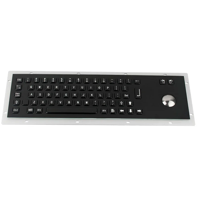 

YYHC-Black metal computer keyboard with trackball