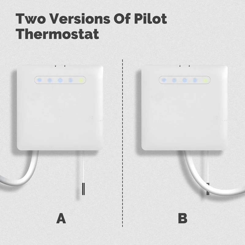 Termostato intelligente Wifi per radiatore riscaldante a filo pilota per il controllo remoto dell'app di monitoraggio dell'elettricità Ecowatt