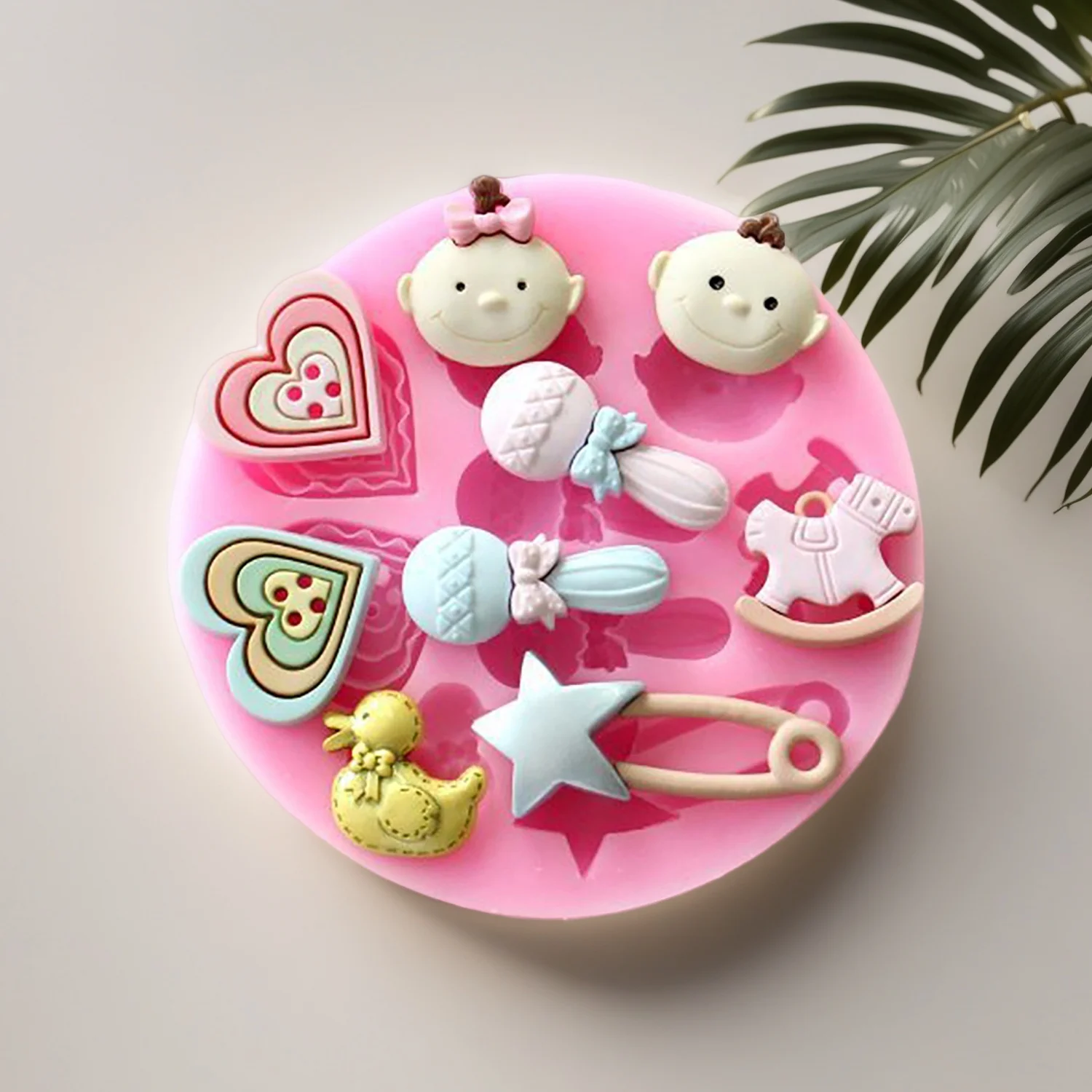 Molde de silicona para fiesta de Baby Shower, molde de silicona para decoración de pasteles, herramientas artesanales de azúcar para pastel de Fondant