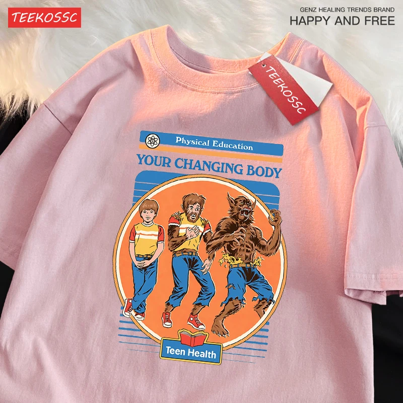 

Physical Education Your Change Body Print T Shirt Women Comfortable Loose T-Shirt Summer Casual Short Sleeve Cotton Soft Clothes