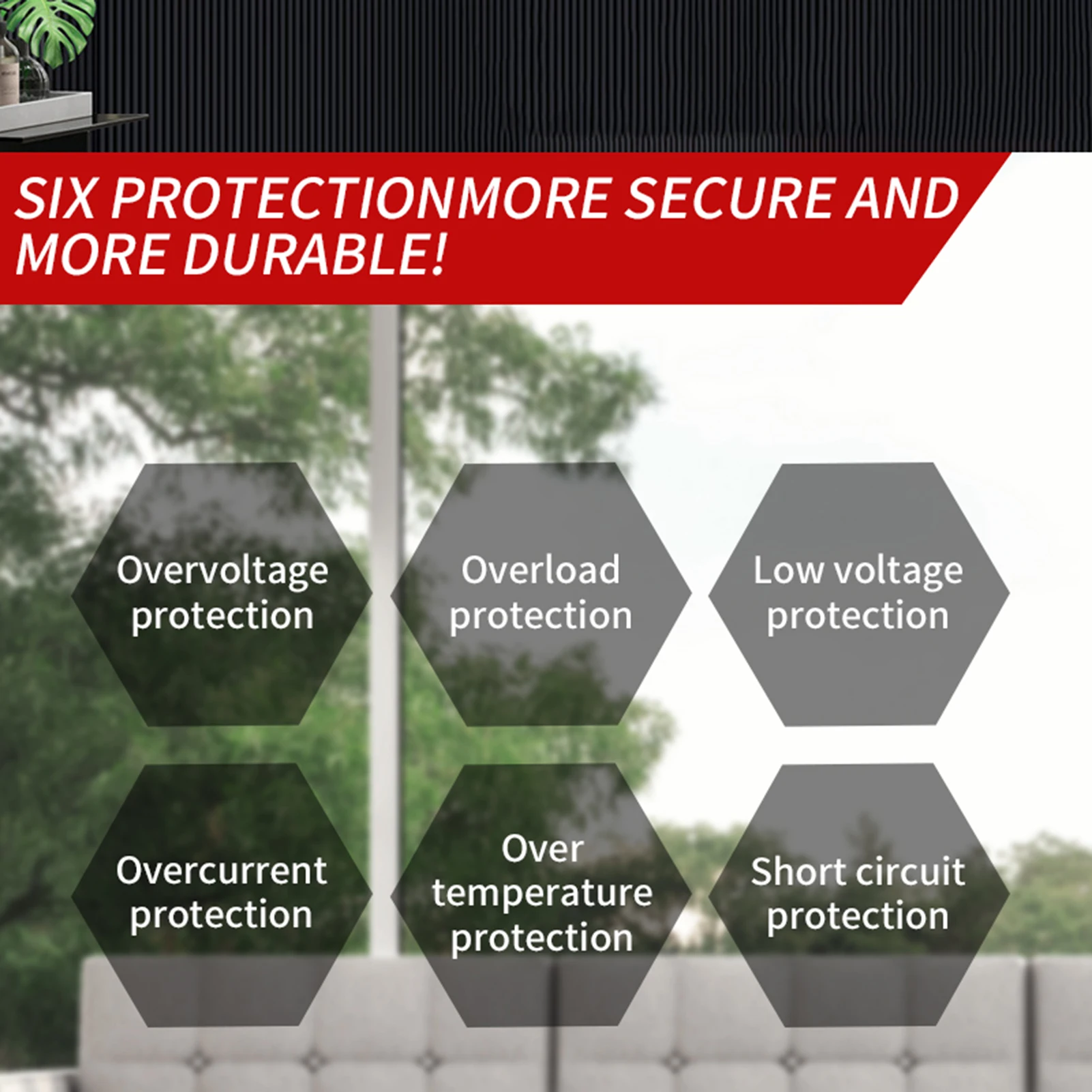 عاكس الطاقة الشمسية كفاءة عالية موجة جيبية العاكس المنزل RV محول الطاقة الشمسية مع شاشة الكريستال السائل تيار مستمر 12 فولت -110 فولت التيار المتناوب 850-950 واط #4