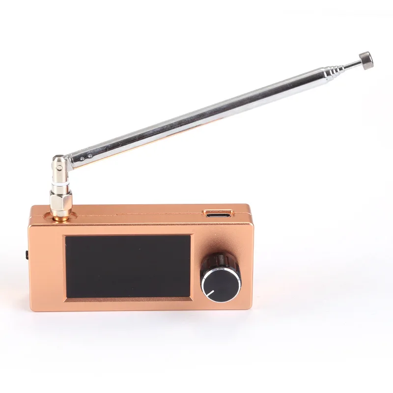 Golden metal case ATS MINI SI4732 Full Band DSP Radio, Pocket Receiver FM AM MW SW SSB, with Headphone Amplifier Hi-Z view 2