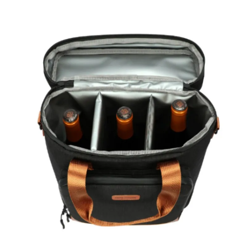 1PC Wine Beer Cooling Bag 100% Leakproof Picnic Drink Cooler Storage Vintage Leather Refrigerator Portable Thermal Camping Tool