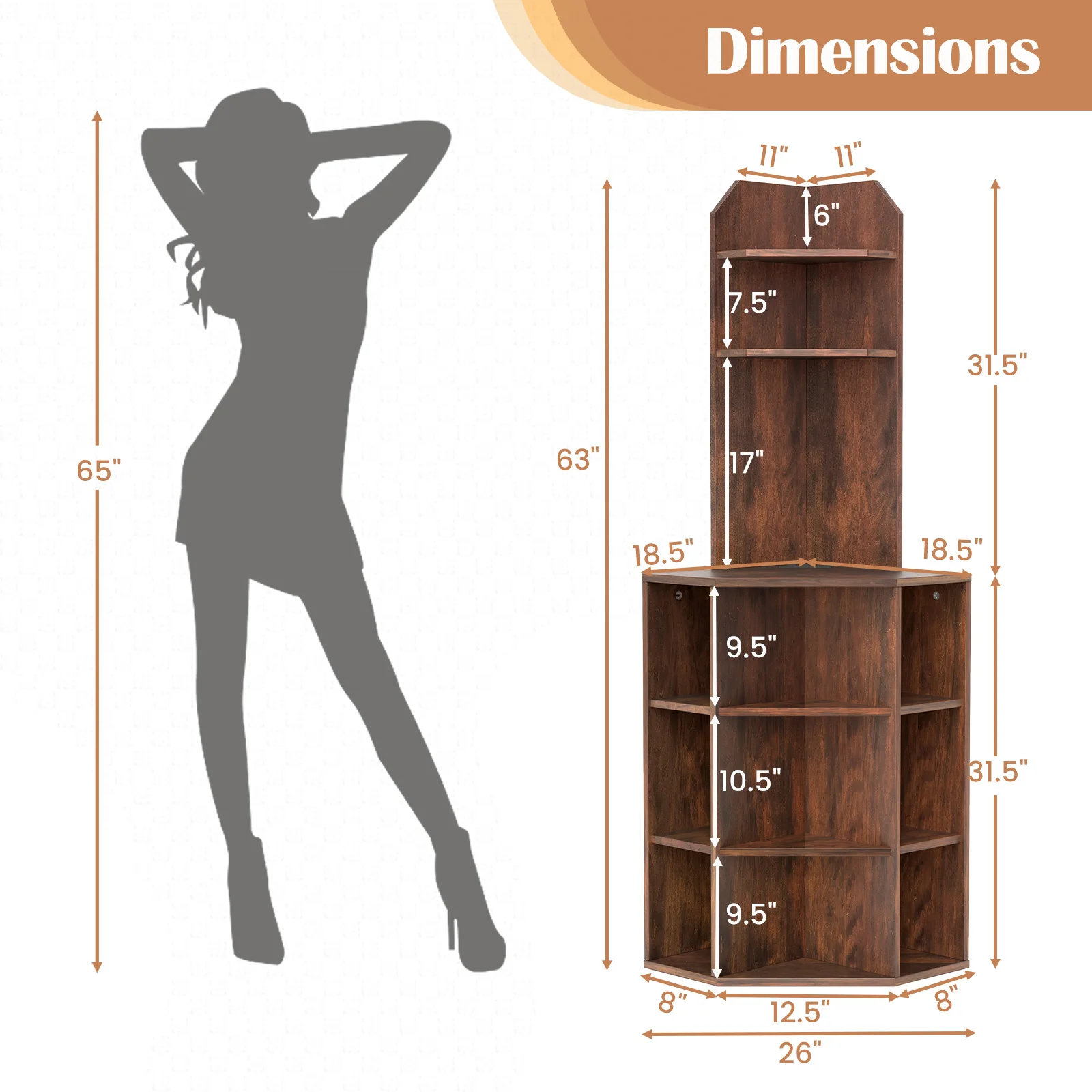 6-Tier Corner Shelf 63