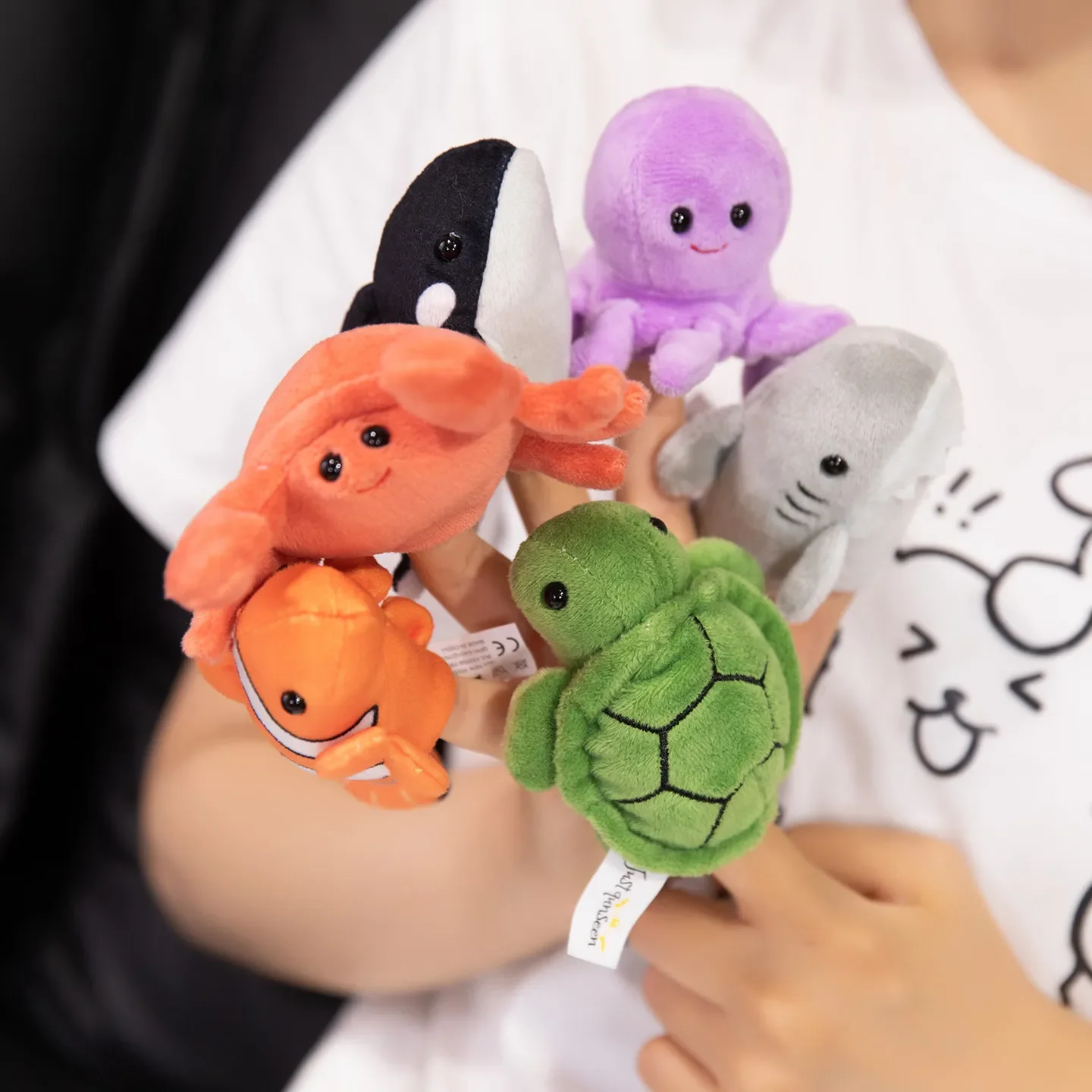 Creatieve Vingerpop Set Knuffel Sprookje Familie Serie Handpop Rollenspel Vertel Verhaal Doek Pop Party Props