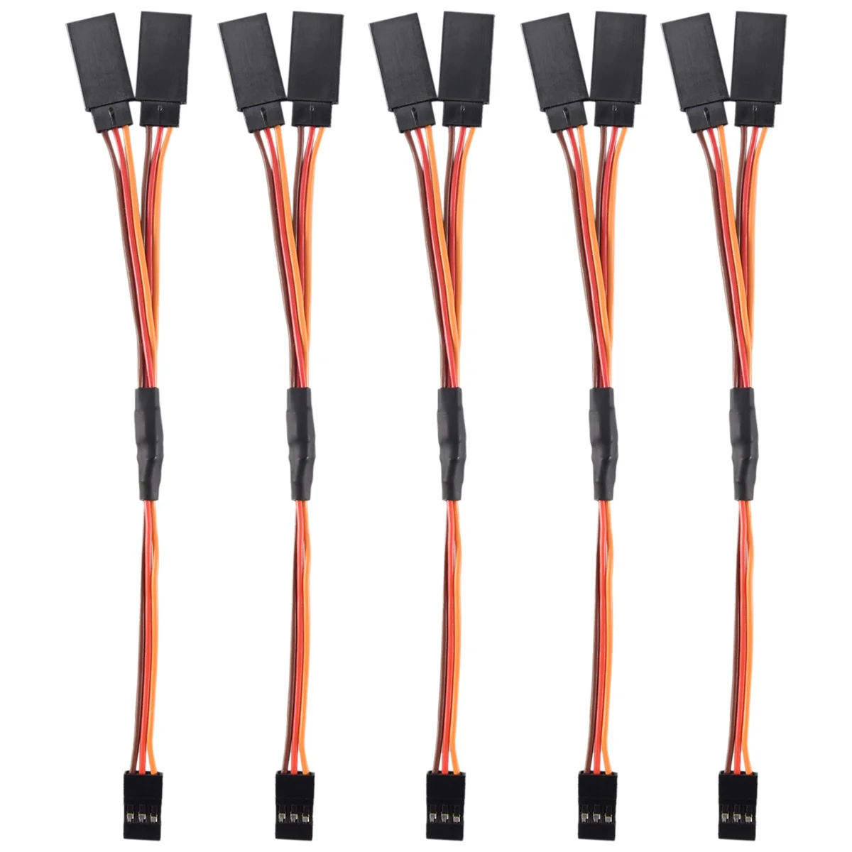 5Pcs 150mm Y Type Extended Line Extension Lead Wire Cable For Futaba Jr Y Harness Servo Lead Extension