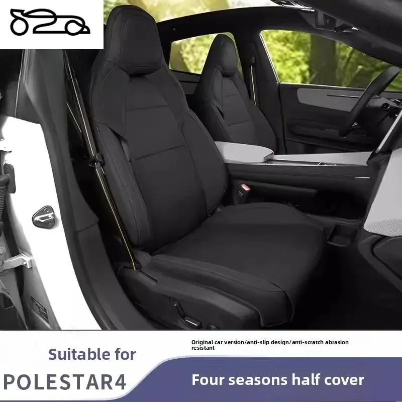 Breathable Air Mesh Fabric Car Seat Covers Custom Fit For Polestar 4 Front & Rear Seat Cushion Set Auto Interior Accessories