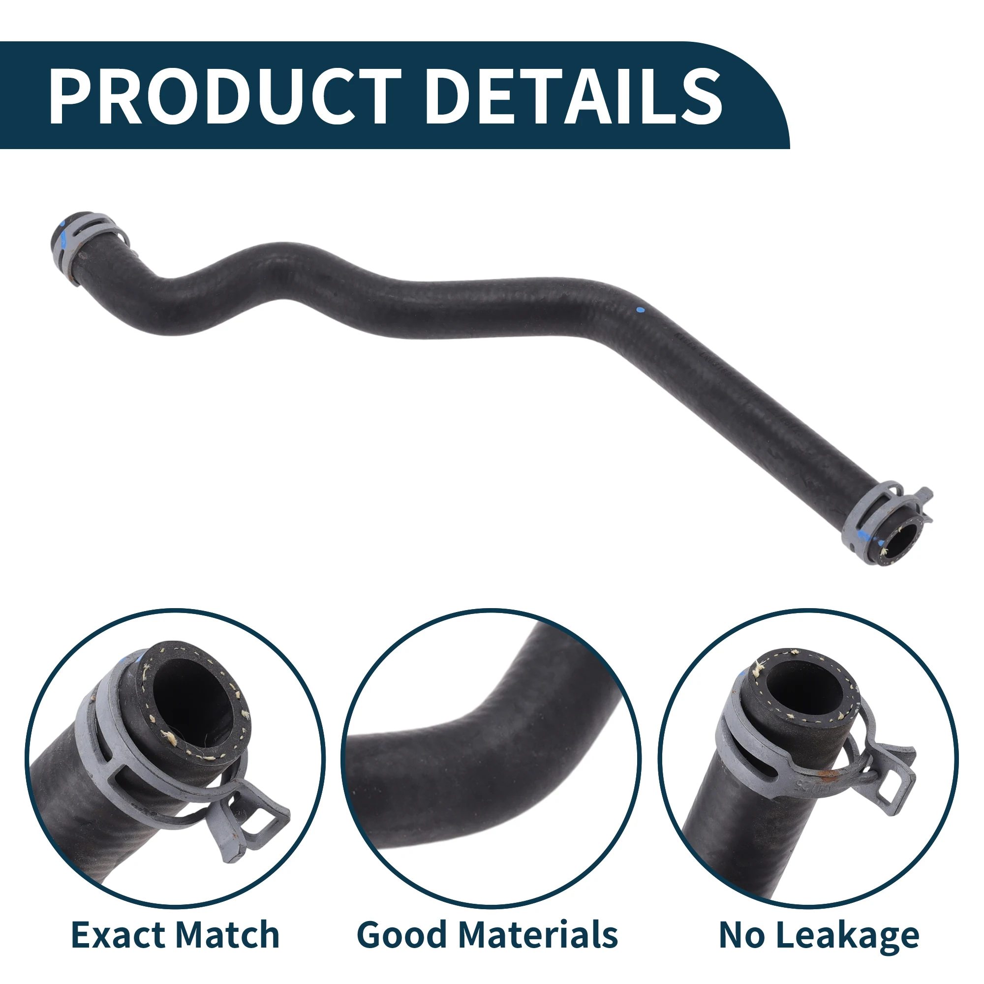 

UXCELL Radiator Hose Heater Hose No.LR031683 for Land Rover for Range Rover III 2008 Rubber Warm Water Pipe Black 1 Pc