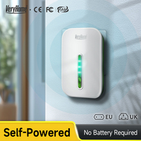 Self-Powered Wireless Doorbell No Battery Needed, 100dB Loud Chime, 120m Range, Waterproof (IP44), 52 Melodies