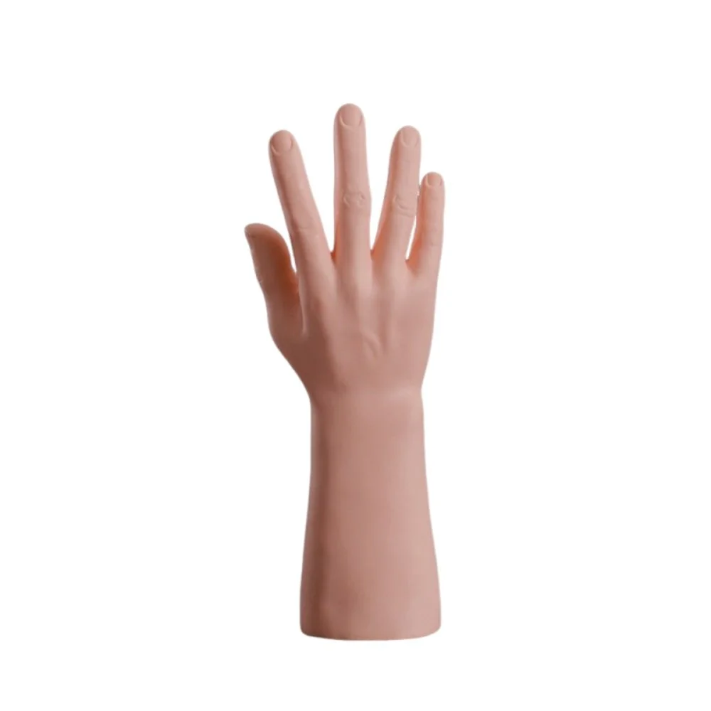 Photography Props Matte Hard Male Hand Model Realistic Durable Mannequin Hand Portable Standing Ring Display Prop Window Display