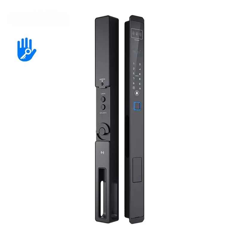 

TTLOCK сломанный мост, алюминиевая дверь, ультраузкая ультратонкая рама, распознавание лиц, отпечаток ладони, полностью автоматический умный дверной замок