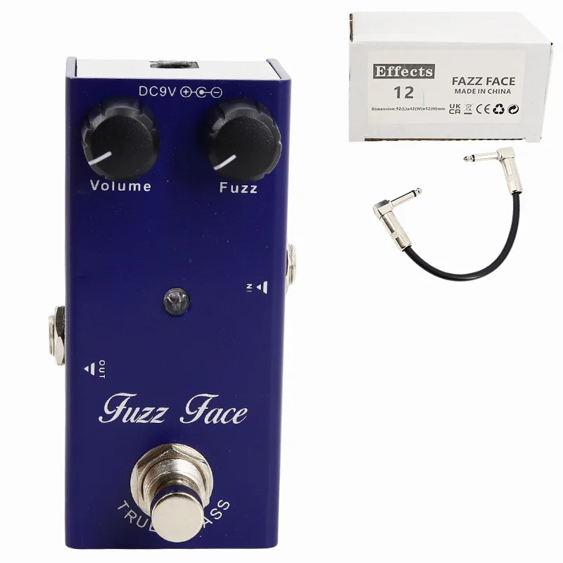 Electric Guitar Effect Mini Vintage Overdrive Guitar Effect Pedal with 1/4 Inch Patch Cable