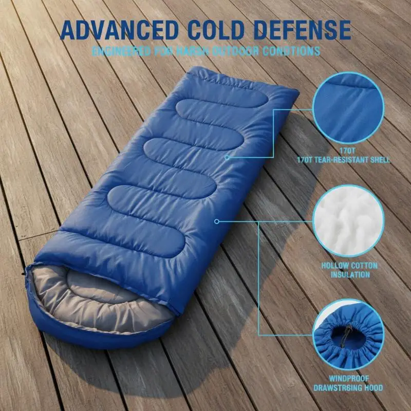 Camping Sleeping Bag Waterproof Warm 3 Season Ultralight for Adult Outdoor Backpacking Hiking Travel