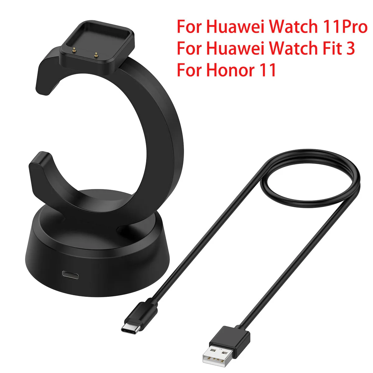 Watch Charger For Huawei Watch 11 Pro/watch fit 3 For Honor wristband 11 Universal C- shaped charging dock 1-meter long cable