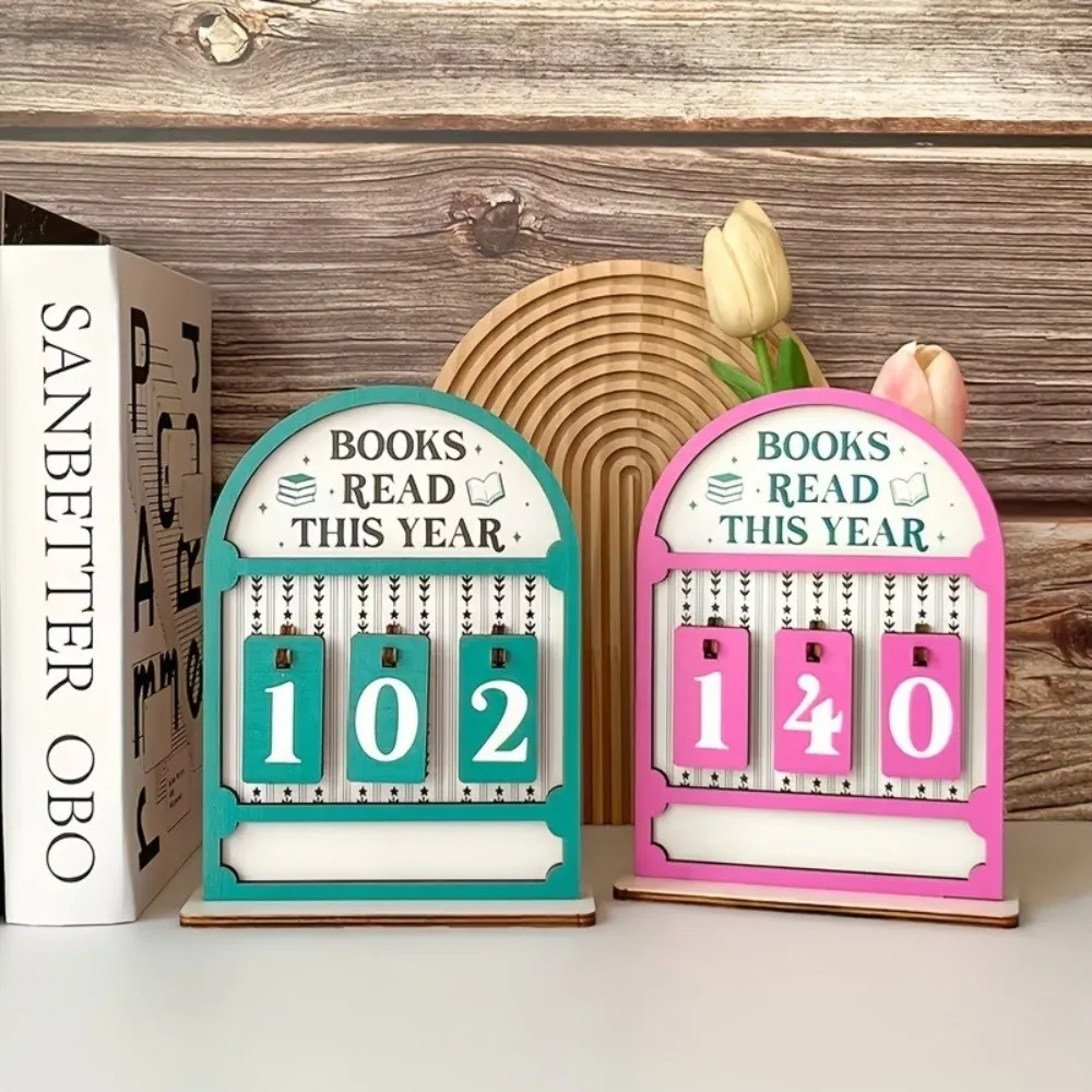Handmade Reading Challenge Tracker Read This Year Personalized Books Read Tracker Eco-Friendly Reading Counter for Family Gift