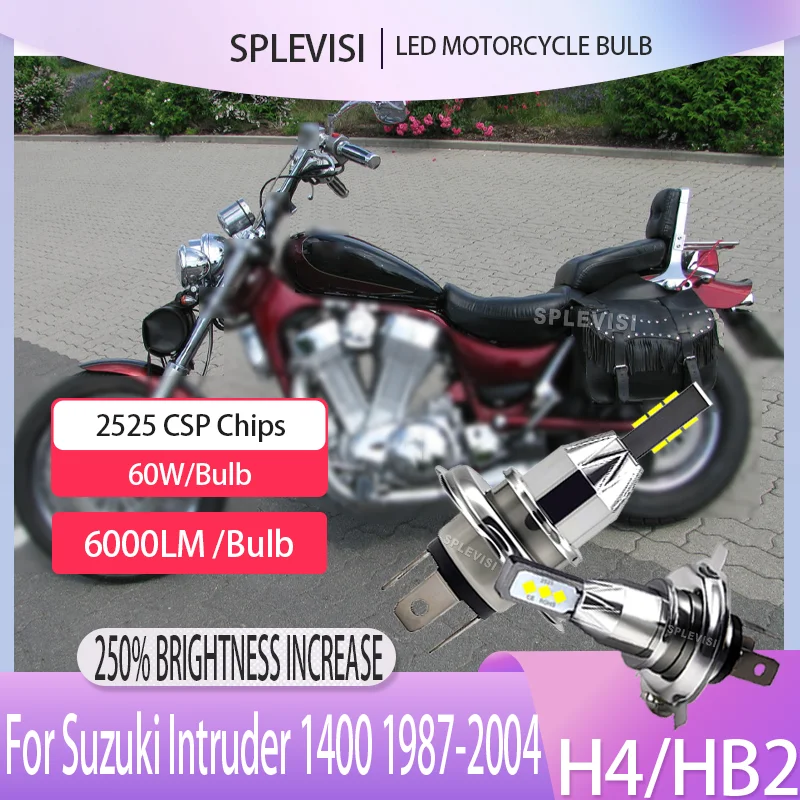 

LED Bulbs for Motorcycles - 2525 CSP Direct Halogen Swap For Suzuki Intruder 1400 1987 1988 1989 1990 1991 1992 1993 1994-2004