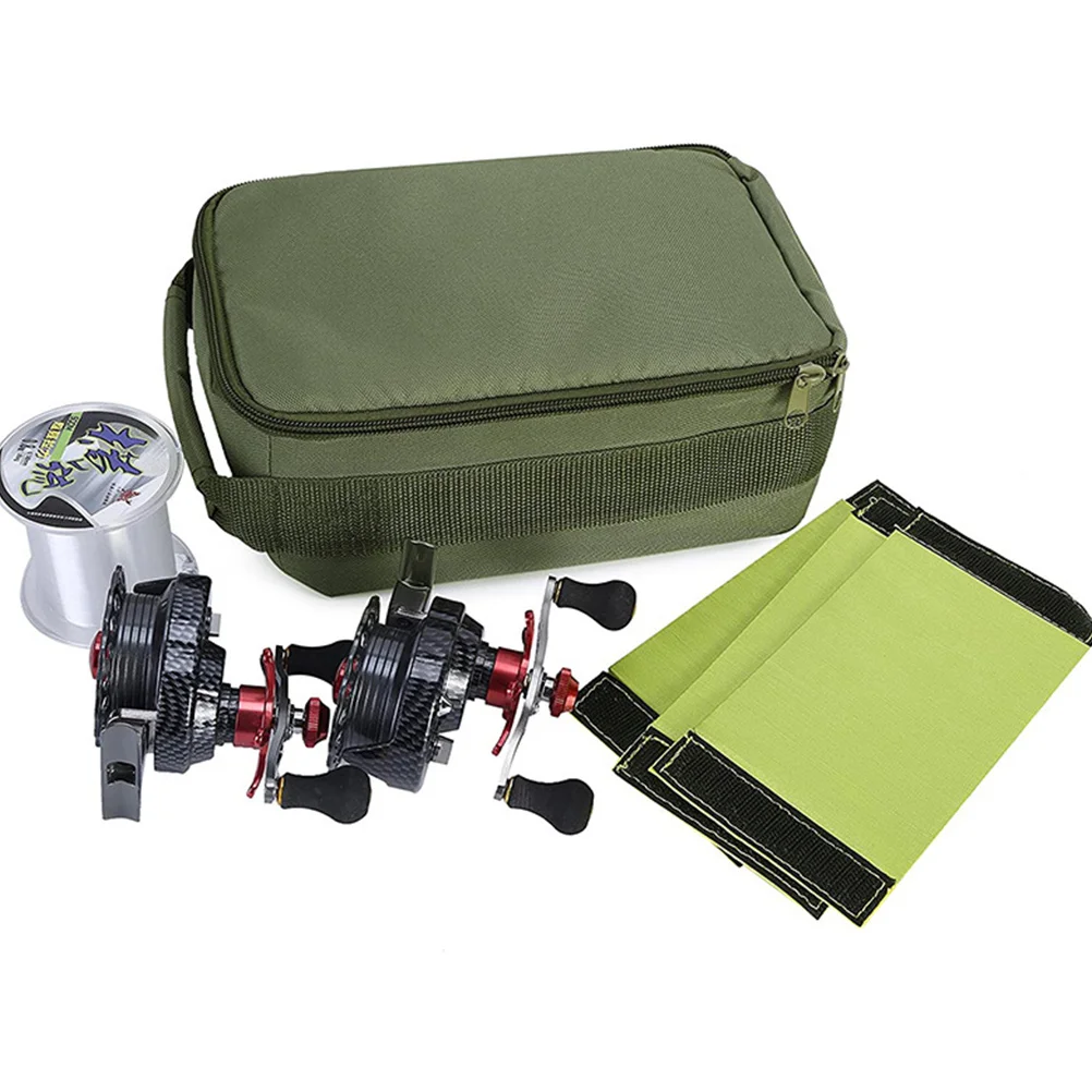 

Fishing Reel Bag Lightweight Compact Portable Wheel Storage Pouch Durable Protective Case Accessories