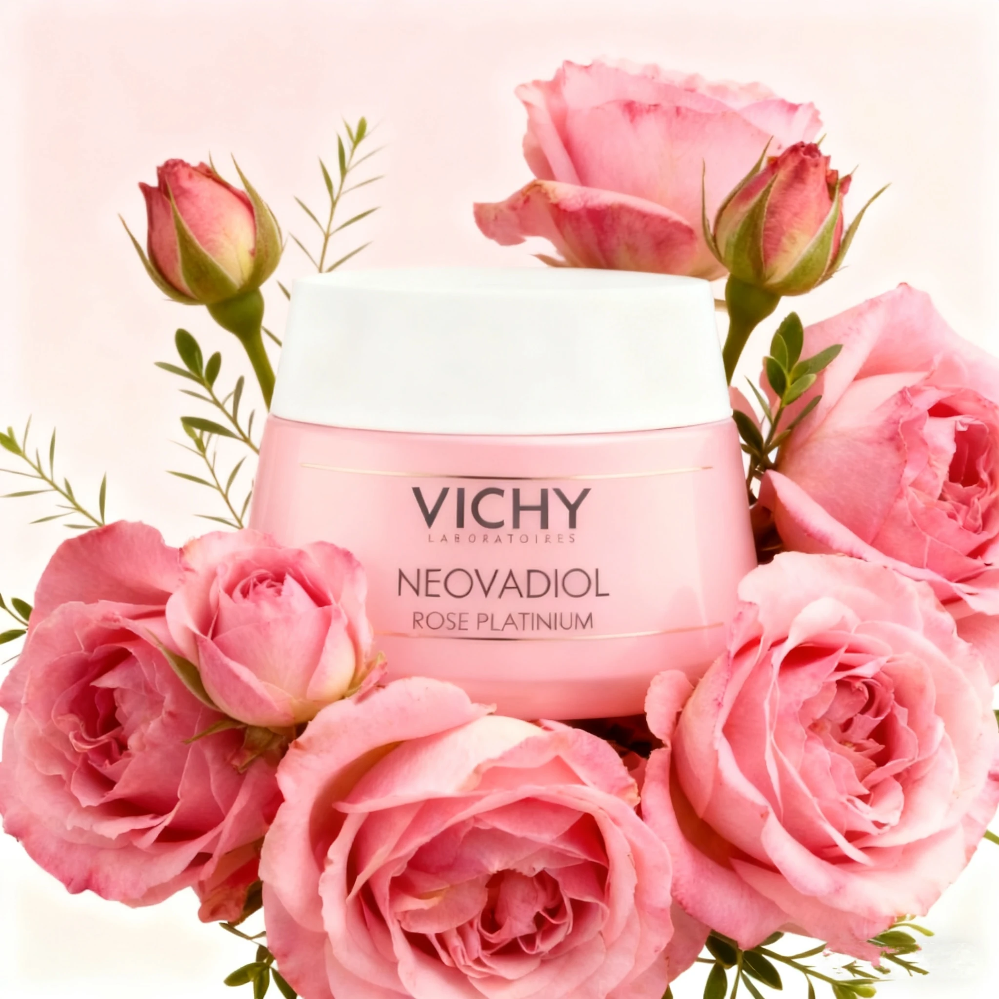 كريم الوجه المرطب من فيشي روز يحتوي على بروتين في حالة سكر Lalagide يعزز مرونة الجلد، قفل ترطيب عميق للعناية بالبشرة بالمياه