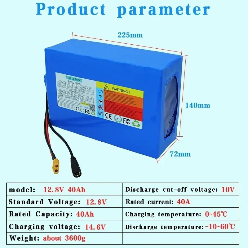 Zestaw akumulatorów Lifepo4 32700 12,8 V 40 Ah 4S6P Wbudowany akumulator zapasowy BMS 40A Płyta balansująca 12 V Zasilacz elektryczny do łodzi