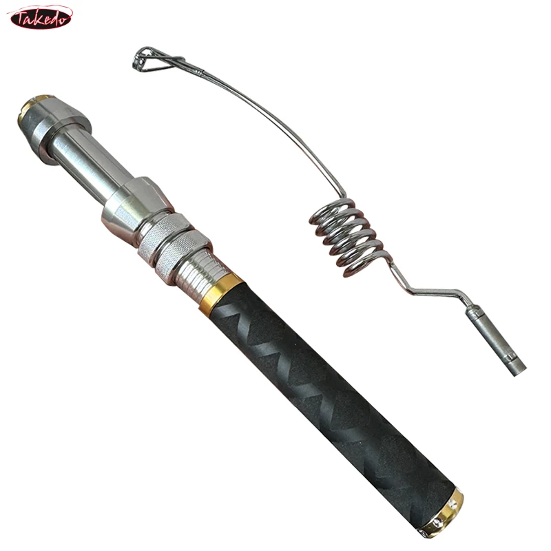 

TAKEDO MYIZL 2-секционная морская удочка из нержавеющей стали, удочки для ледяной муховой лодки, спиннинговая пружинная удочка для карпа, форели, окуня