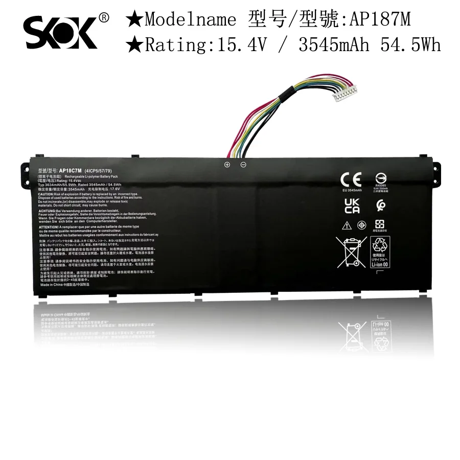 AP18C7M Battery Replacement for ACER Spin 5 SP513-54N,Swift 3 SF313-52/53 SF314-57,Swift 5 SF514-54GT/54T/55GT/55T Series Laptop