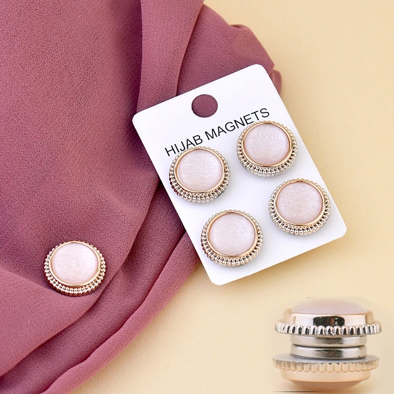 Fashion Magnet Hijab Scarf Brooch Pins For Muslim Woman Magnetic Hijab Headscarf Clips Decorated Accessories Ladies Scarves Pins view 3