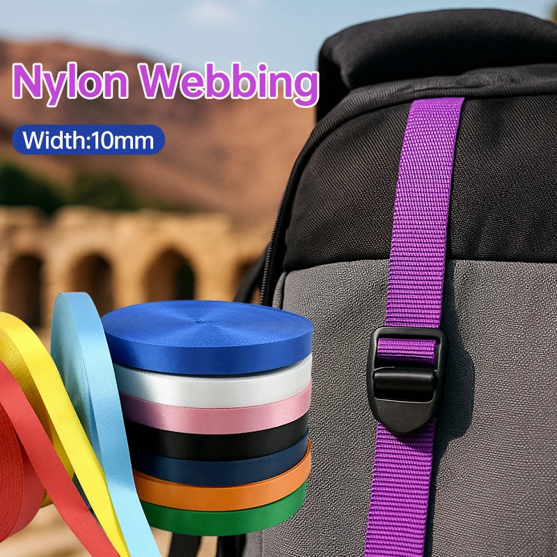 

5Meters 20-50mm 0.7mm Thick Webbing for Bag Ribbon Strap Sewing Bais Accessories Nylon Tape At The Meter Dog Collar Belt Binding