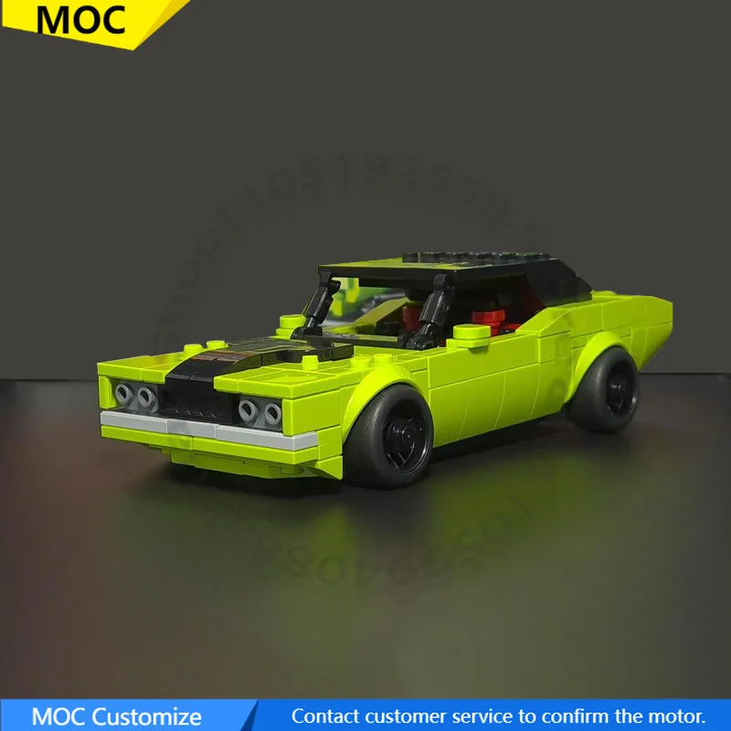 

320 PCS Racing Car 77237 Challenger 70s MOC Customize Modular Building Block Creative Design Educational DIY Assembly Toy Gift