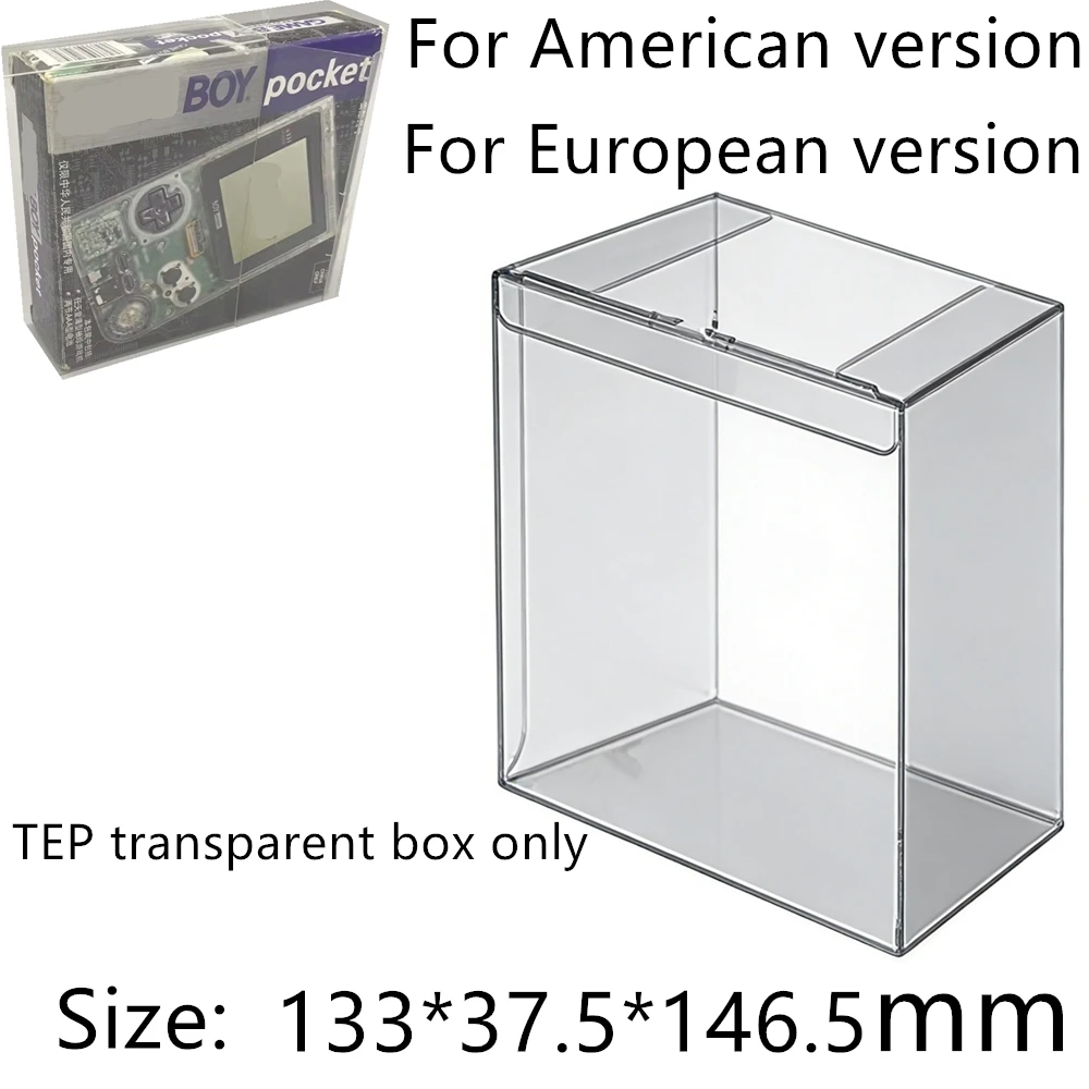 Transparent Box Protector For Game Boy Pocket MGB-001/GBP Collect Boxes PET Storage Game Shell Clear Display Case