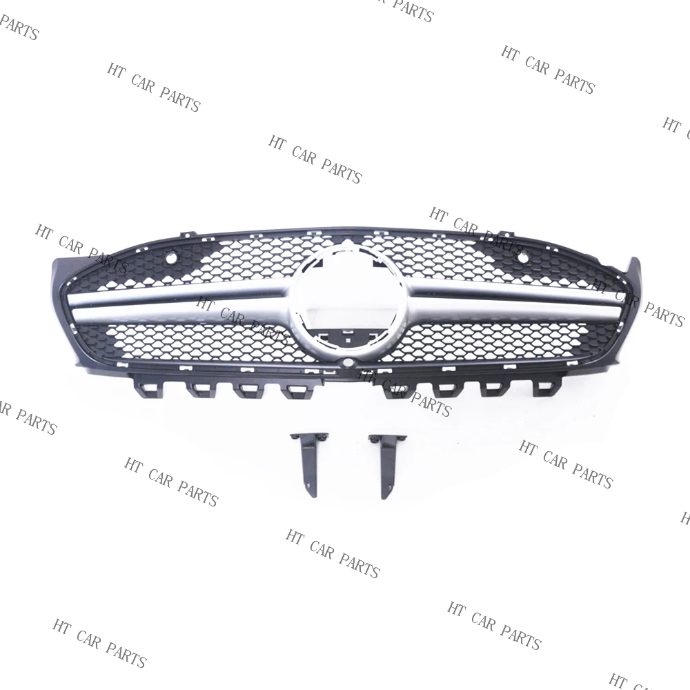 For Mercedes-Benz W118 CLA Class CLA180 CLA200 CLA250 CLA260 CLA45 AMG 2019-2022 1 pcs Silver AMG Style Front Grill Grille