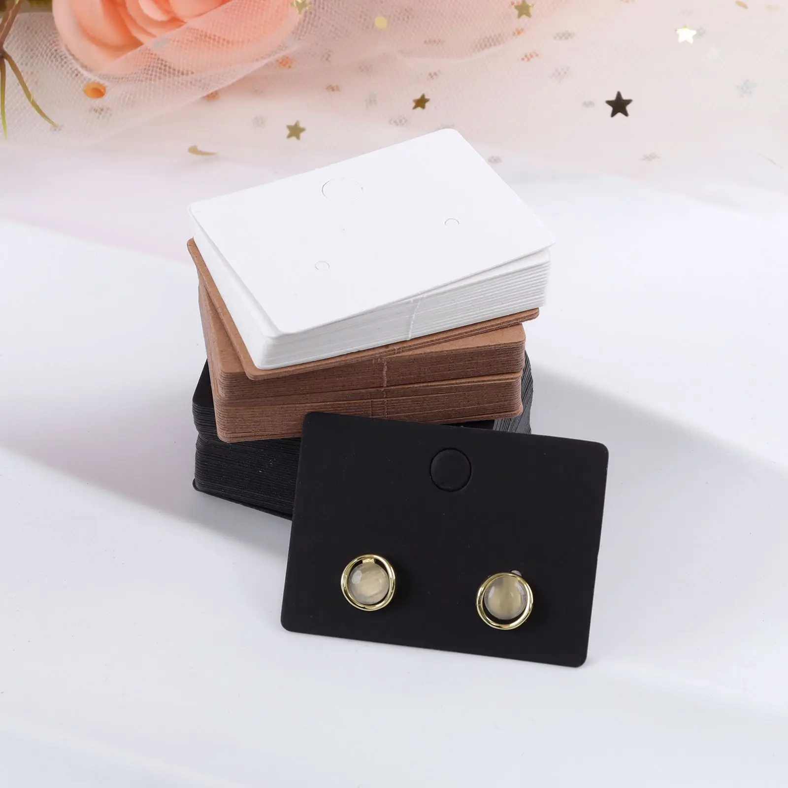 50pcs/Lot Earrings Necklaces Display Cards For Jewelry Boxed And Packaging Cardboard Hang Tag Card Ear Studs Paper Card 6x9cm