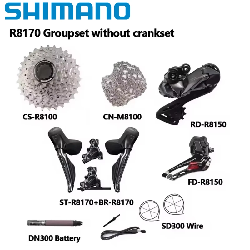 Shimano ULTEGRA R8170 Di2 Electronic Part 2x12S R8150 Front/Rear Derailleur Cassette Hydraulic Disc Brake Road Bicycle Di2 Set