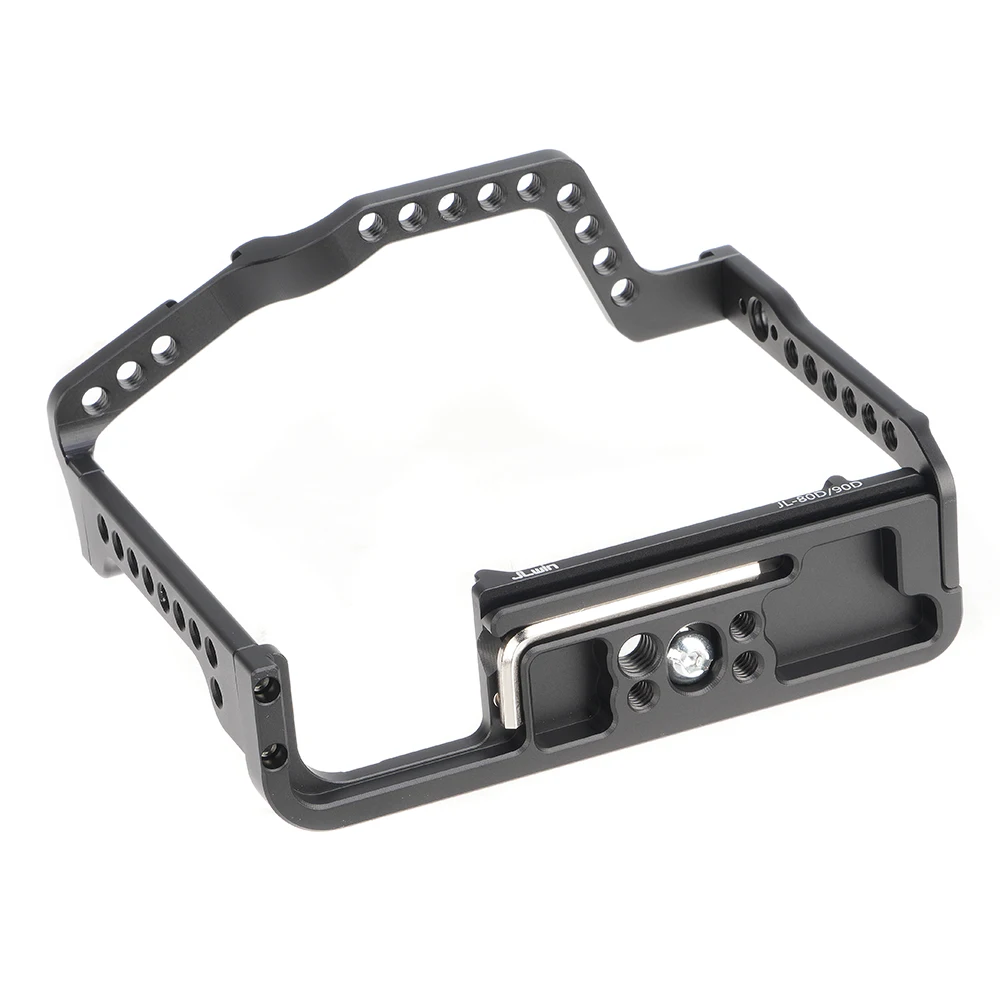 FOTGA Gabbia per fotocamera per Canon 90D 80D 70D Kit gabbia per fotocamera DSLR in alluminio Telaio di estensione Scarpa fredda per 90D 80D 70D