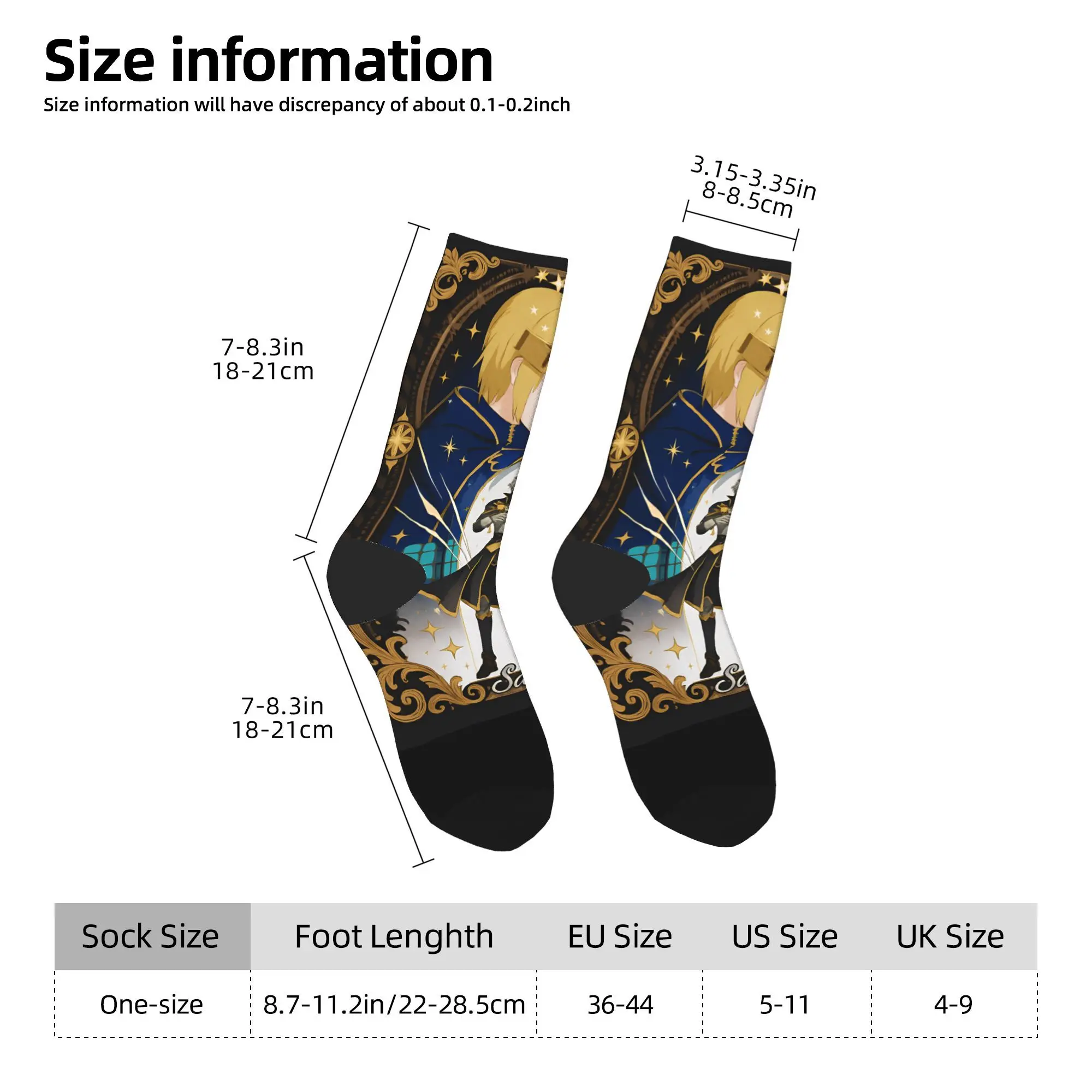 게임 스타 레일 양말 그래픽 스타킹 미끄럼 방지 성인 남성 양말 부드러운 가을 복고풍 사이클링 양말