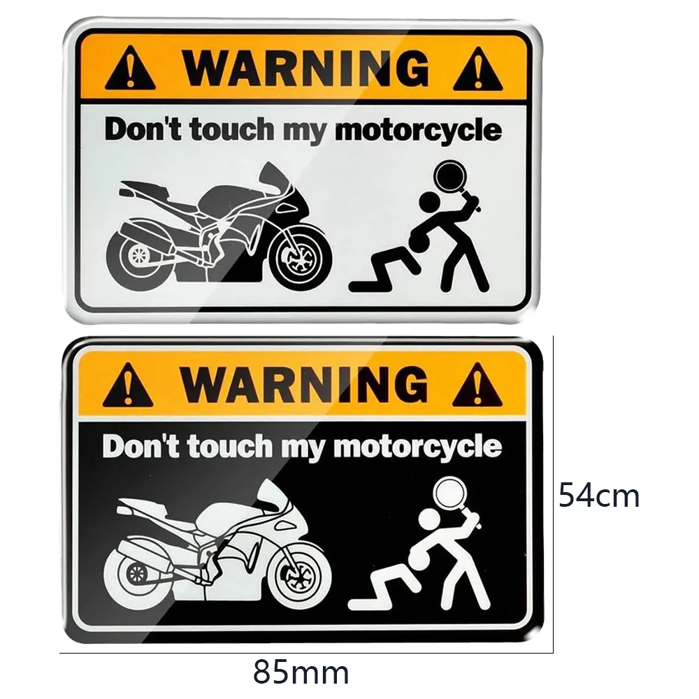 

Motorcycle Warning Sticker - "DO NOT TOUCH" Universal Anti-Theft Fuel Tank Decal