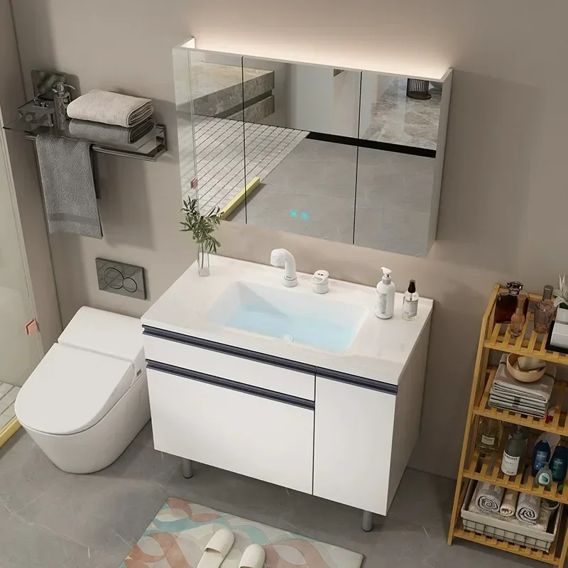 Bathroom furniture Japanese-style floor-to-ceiling bathroom cabinet combination of ceramic basin toilet washtable sink bathroom