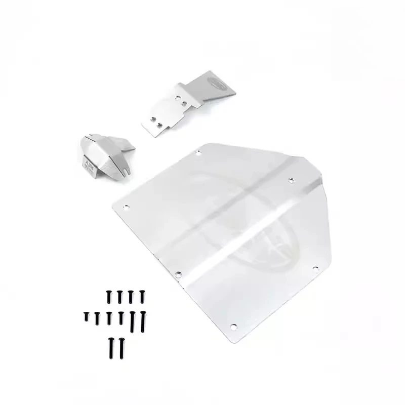 Vordere und hintere Stoßstangenschutz- und Chassispanzerplatte aus Edelstahl für LOSI 1/10 BAJA REY V2 und Mini Rey.