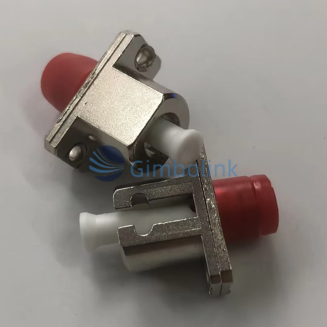 محول الألياف البصرية LC UPC إلى FC UPC أنثى محول هجين مقرنة معدنية مكونات موصل لوحة شفة بصرية أجزاء الألياف