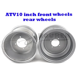 10-Inch Four-Hole ATV Front and Rear Iron Wheels Suitable for 22x10-10 23 21 22x7-10 Tires Four-Wheel ATV Kart Wheel Accessories