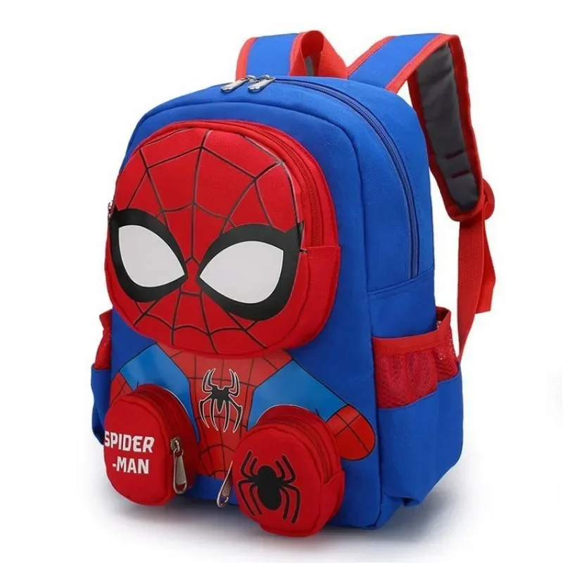 Disney Spiderman plecaki superbohaterowie tornister studencki Cartoon 3d Stereo plecak do przedszkola torba podróżna dla dzieci prezent