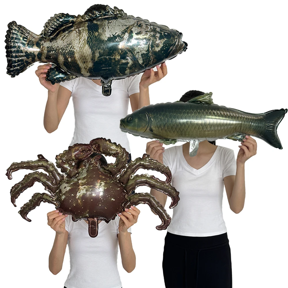 1/3/6 Stück Fischballons für Fische Geburtstagsdekorationen Gone Fishing Balloon Gone Fishing Party Decor Fisherman Fishing Party Favor – Detail 2