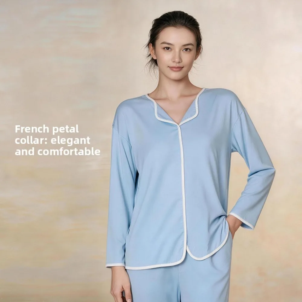 New Women's Pajama Set 2-piece Ukosi Women's Home Wear Four Seasons Deep Sleep Skin Friendly Thin Edition Can Be Worn Externally