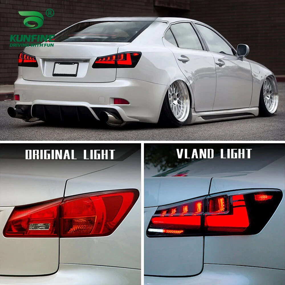 Pair Of Car Tail Light Assembly For LEXUS IS250 IS300 IS350 ISF 2006-2012 LED Brake Signal light Car led Tail light Tuning Parts