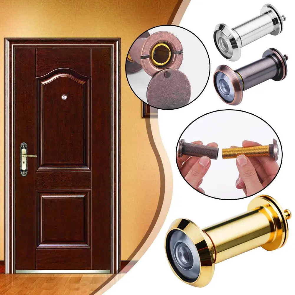 220 Degree Door Viewer HD glass lens Wide Angle Peephole Security Hidden Door Adjustable Glass Lens For Furniture Hardware Tools