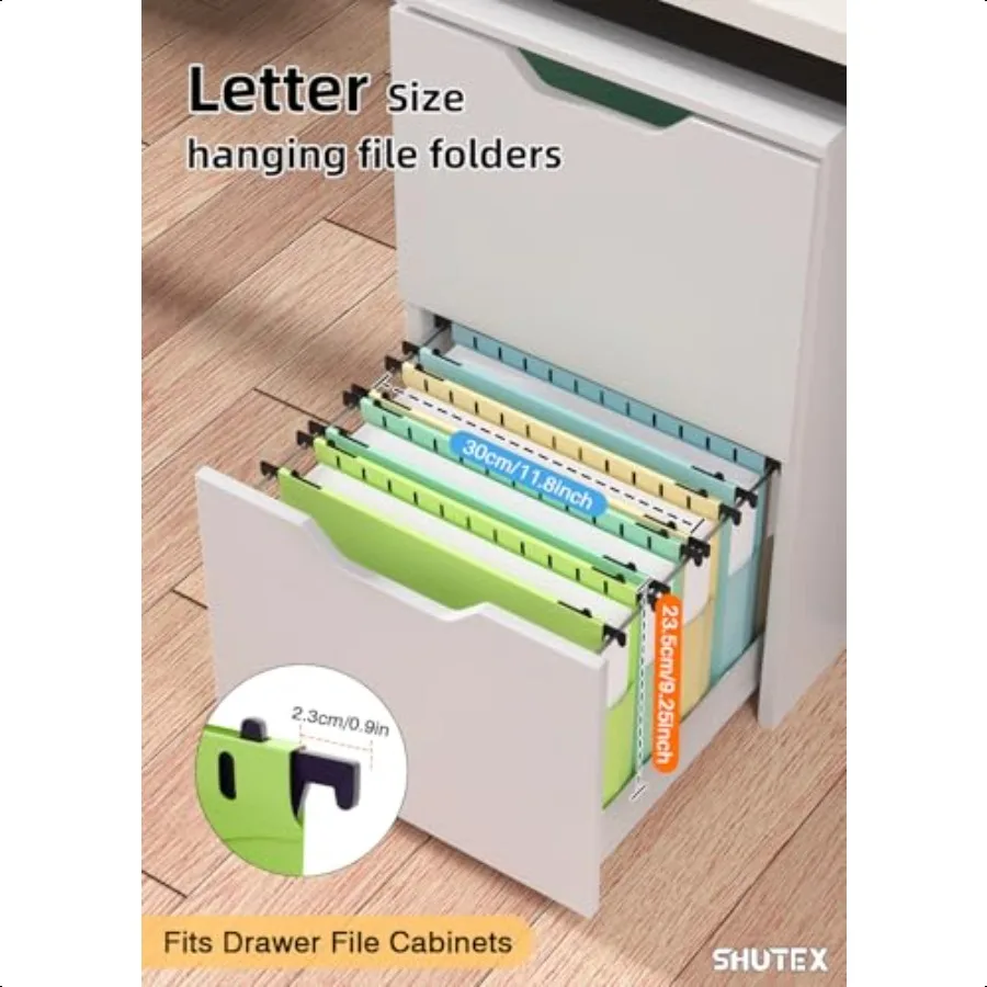 Extra Capacity Plastic Hanging File Folders12 Pack Reinforced Hang Folder Heavy Duty 2 Inch Expansion Filing Cabinet Folders Le