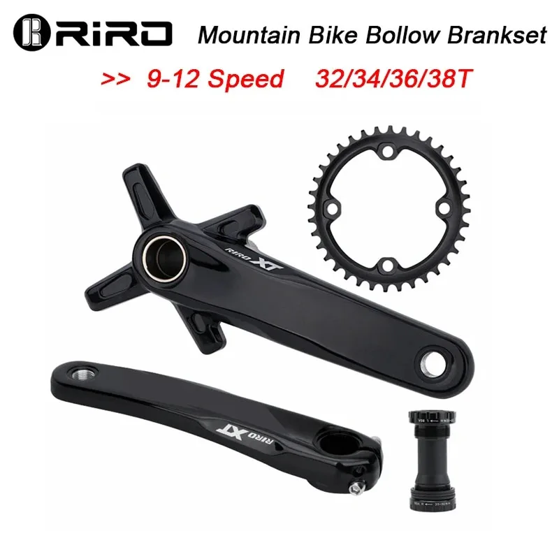 

RIRO XT 104BCD Bicycle Crankset 170/175mm MTB Bike Crank Aluminum Alloy 32T 34T 36T 38T Bicycle Chainring Cycling Accessories